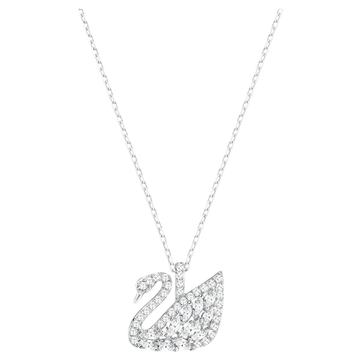

Swarovski Swan Lake pendant, Swan, Small, White, Rhodium plated