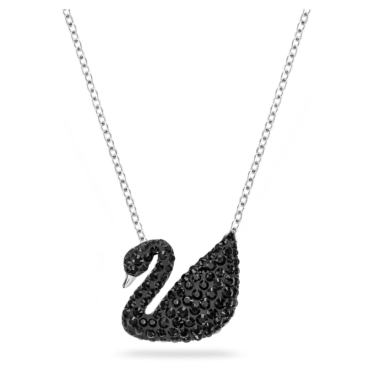Click to view product details and reviews for Swarovski Iconic Swan Pendant Black Rhodium Plated.