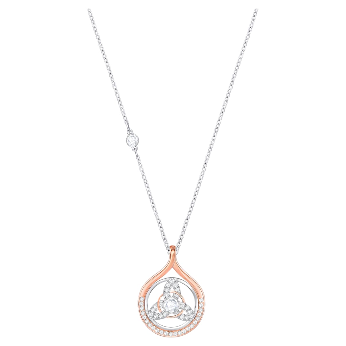 Humanist Trinity Knot Pendant White, Mixed plating