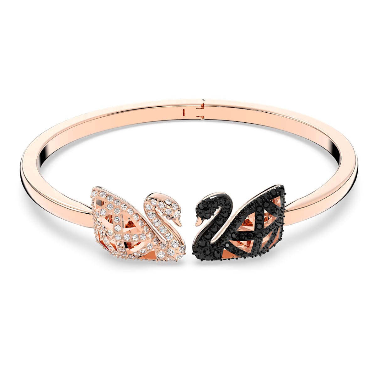 

Swarovski Facet Swan bangle, Swan, Black, Mixed metal finish