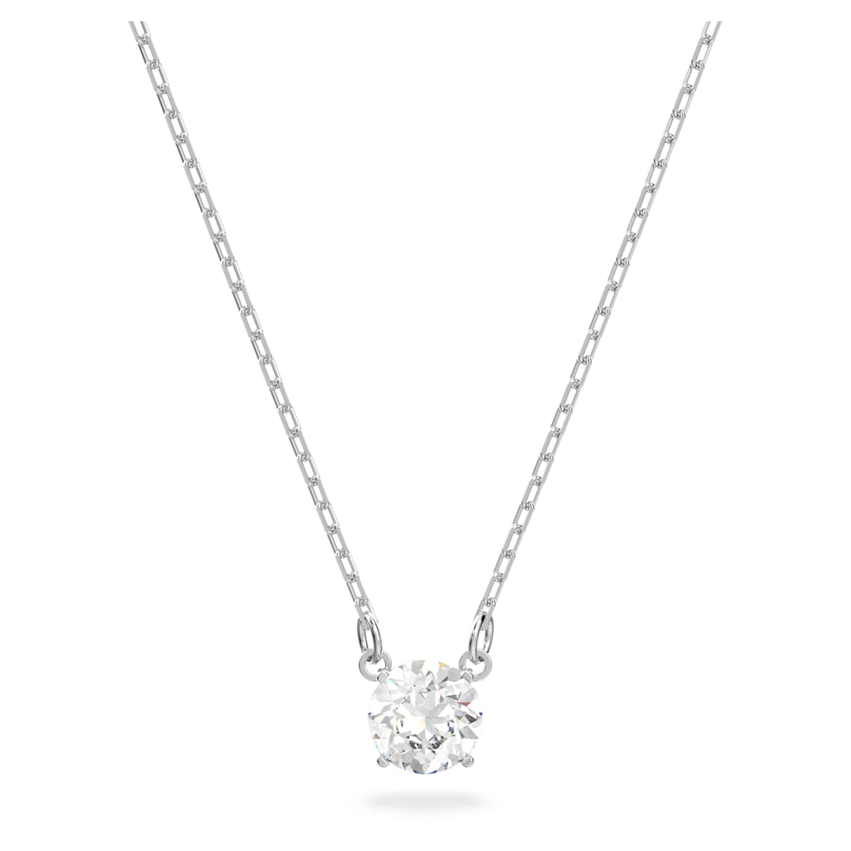

Stilla Attract necklace, Round cut, White, Rhodium plated