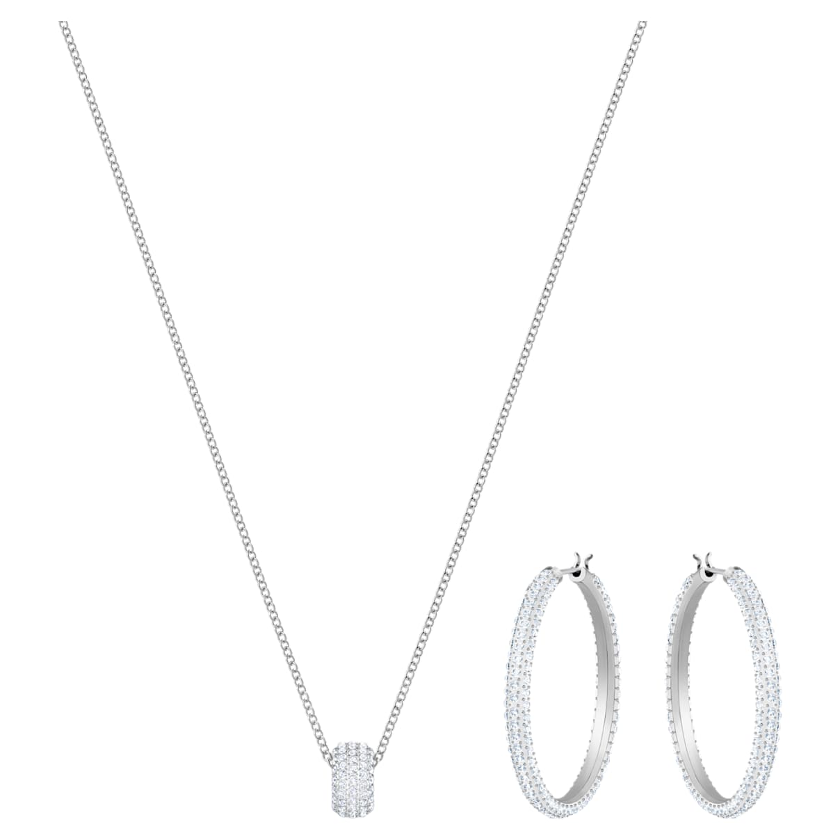 

Swarovski Stone set, Pavé, White, Rhodium plated