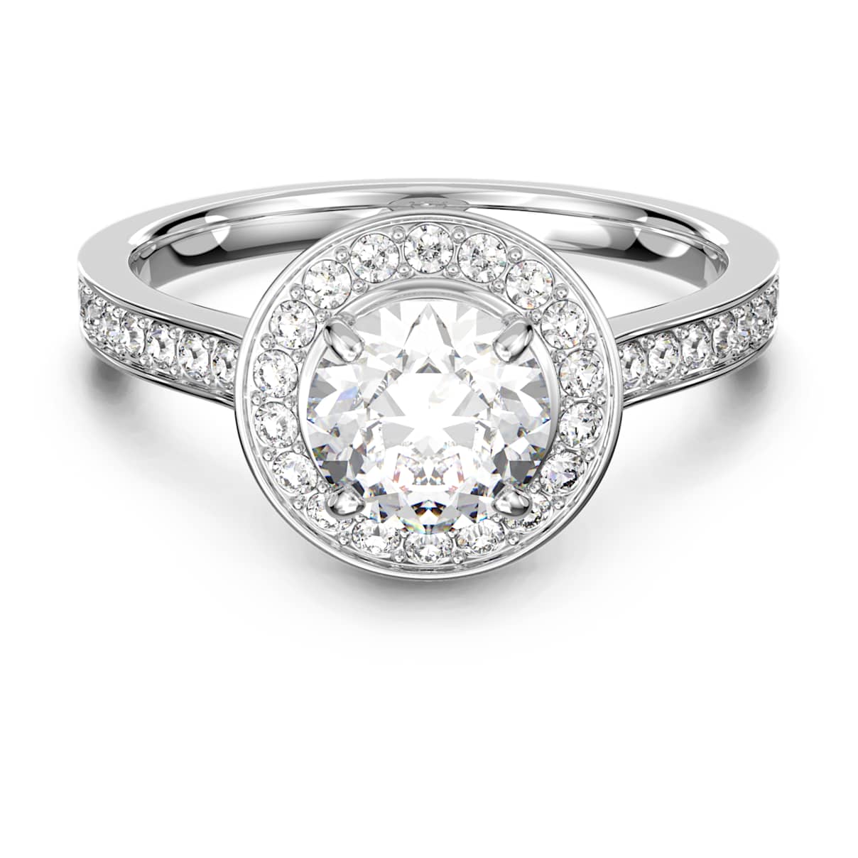 

Swarovski Angelic ring, Round cut, White, Rhodium plated
