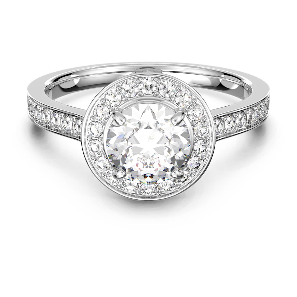 

Swarovski Angelic ring, Round cut, White, Rhodium plated