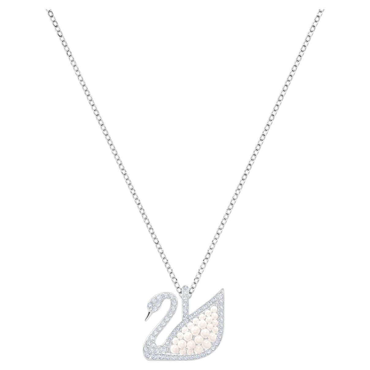 Click to view product details and reviews for Swarovski Iconic Swan Pendant White Rhodium Plated.