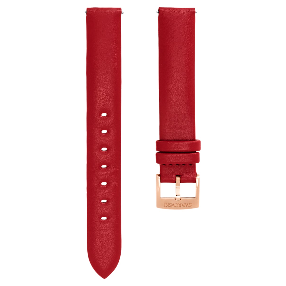 Click to view product details and reviews for 14mm Watch Strap Leather Red Rose Gold Tone Plated.