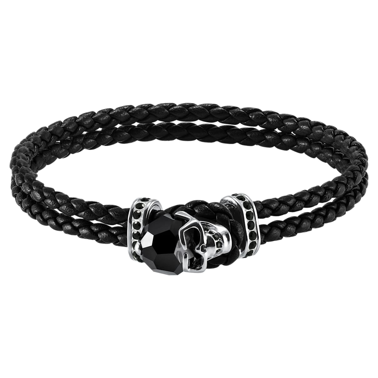 

Swarovski Taddeo Armband, Totenkopf, Schwarz, Palladiniert