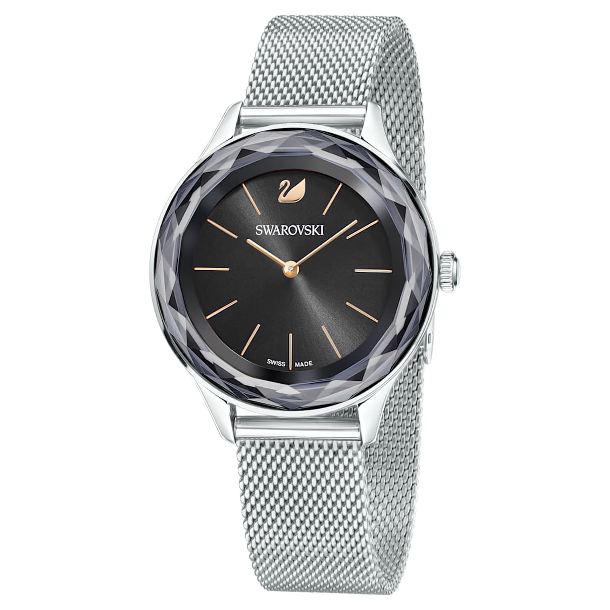 

Reloj Octea Nova Mini, Fabricado en Suiza, Brazalete de metal, Negro, Acero inoxidable