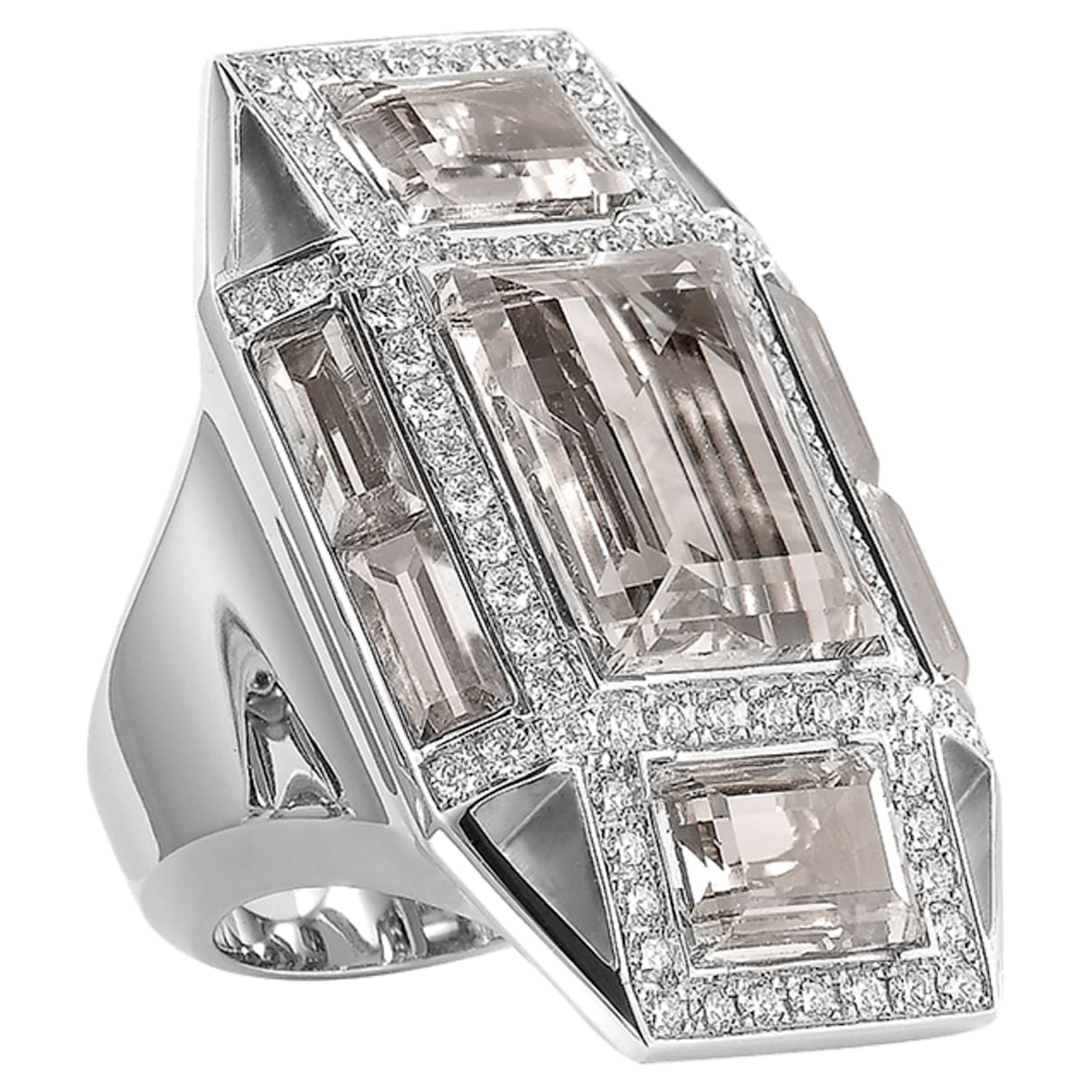 Click to view product details and reviews for Mosaic Ring 18k White Gold Size 55.