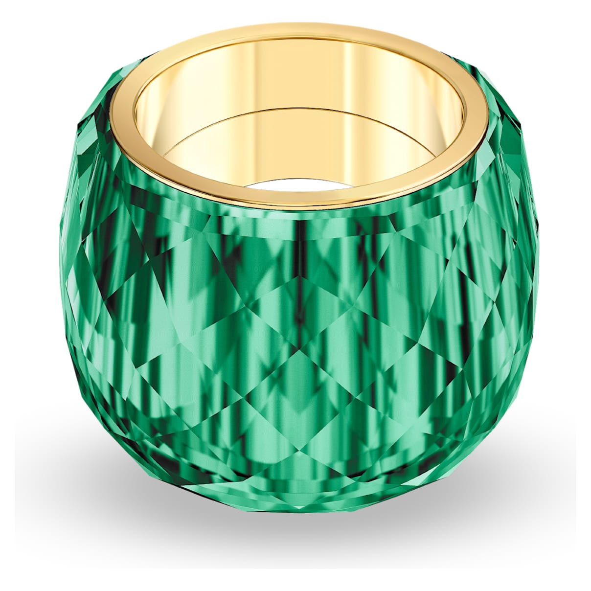 

Swarovski Nirvana ring, Green, Gold-tone finish