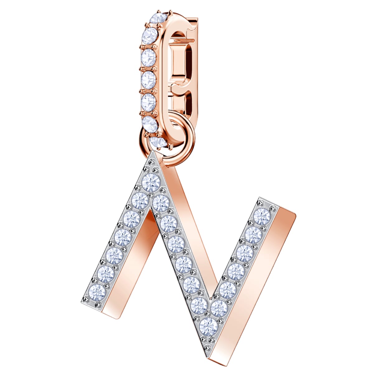 

Swarovski Charm Remix Collection N, Bianco, Placcato color oro rosa