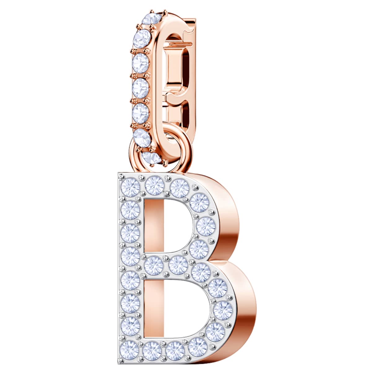 

Swarovski Charm Remix Collection B, Bianco, Placcato color oro rosa