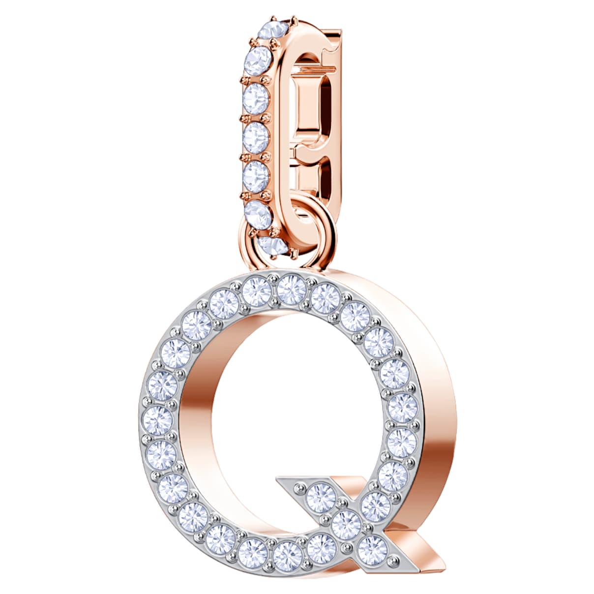 

Swarovski Remix Collection Q charm, White, Rose gold-tone plated