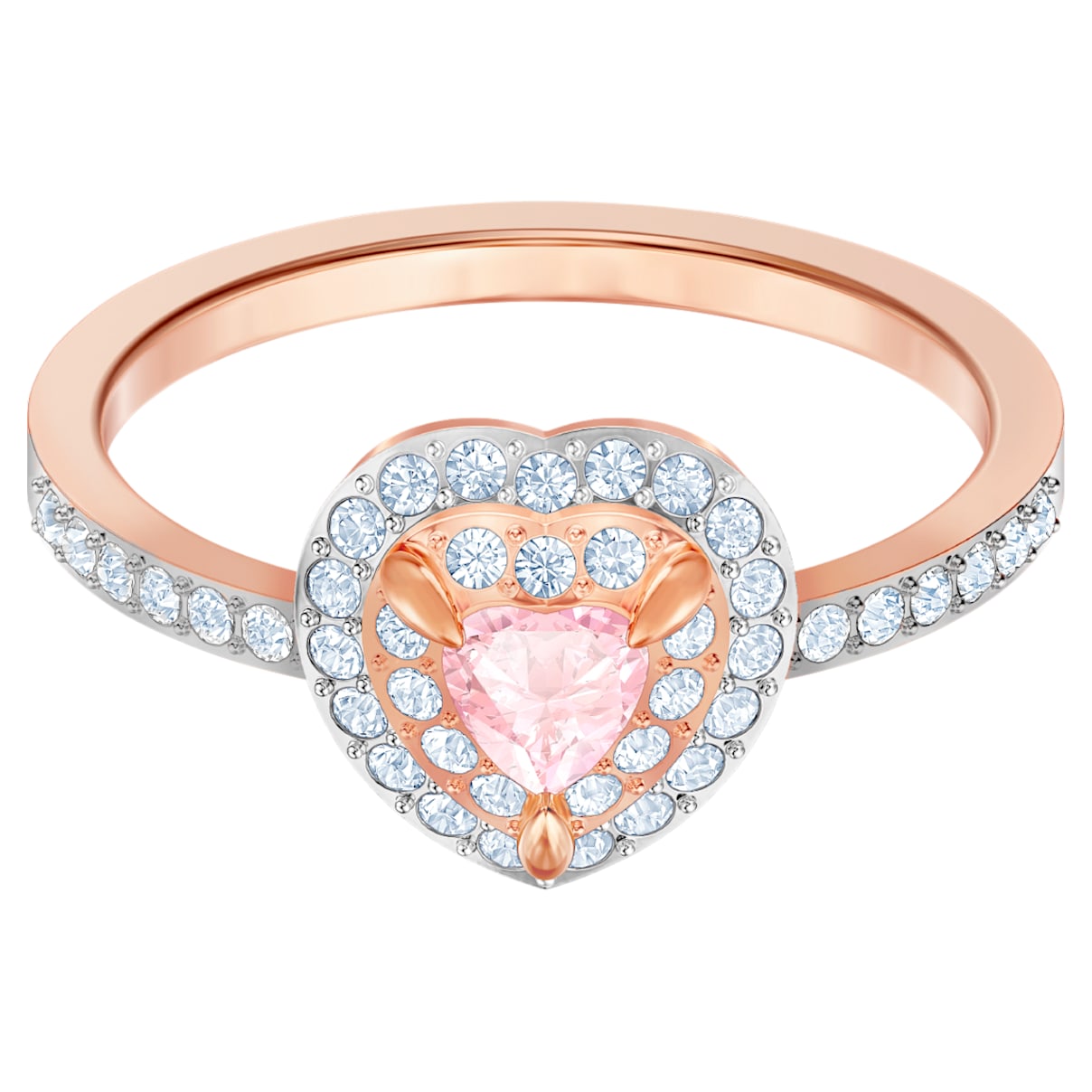One Ring, Multi-colored, Rose-gold tone plated