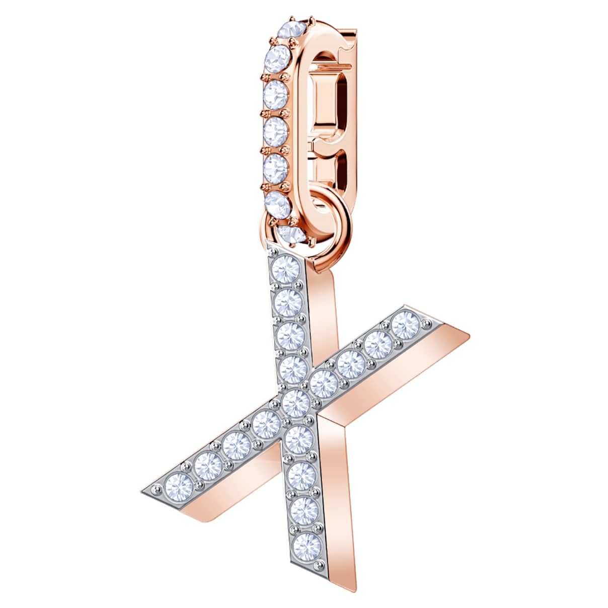 

Swarovski Remix Collection X charm, White, Rose gold-tone plated