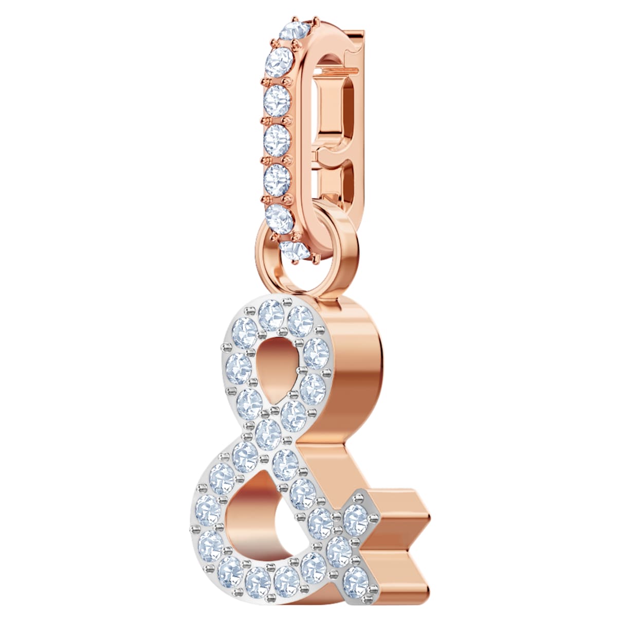 

Swarovski Remix Collection & charm, White, Rose gold-tone plated