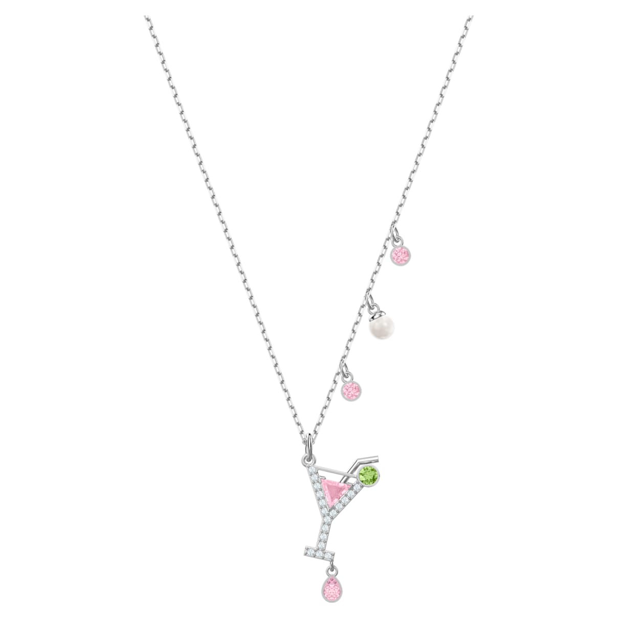 Click to view product details and reviews for No Regrets Cocktail Pendant Multi Coloured Rhodium Plating.