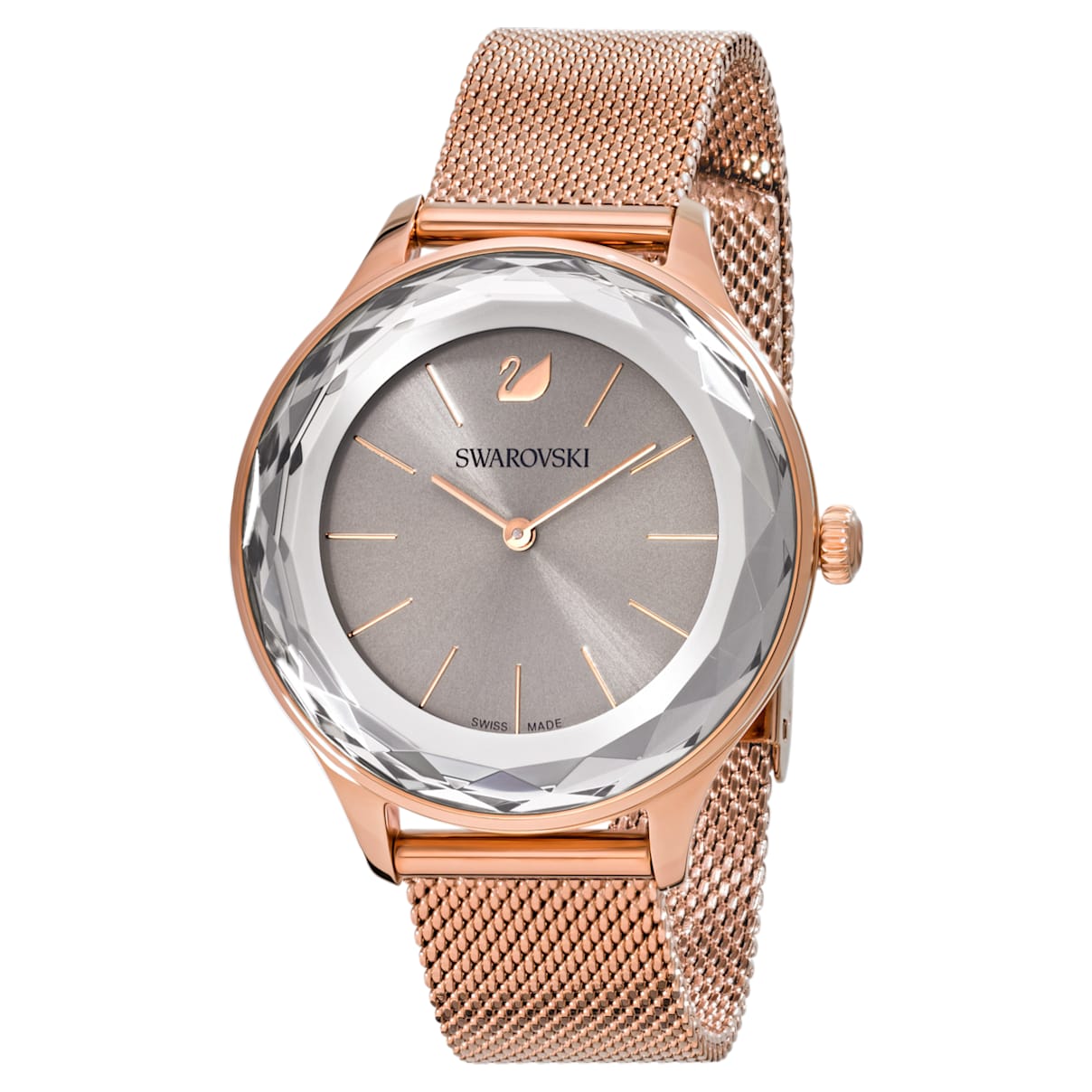 Click to view product details and reviews for Octea Nova Watch Milanese Bracelet Grey Rose Gold Tone Pvd.