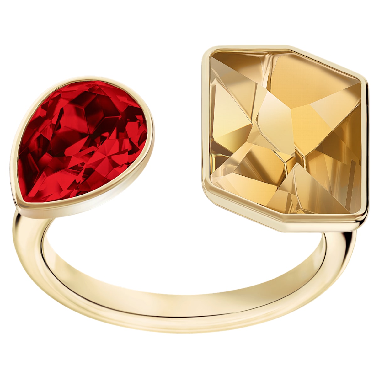 Prisma Ring, Multi-colored, Gold-tone plated