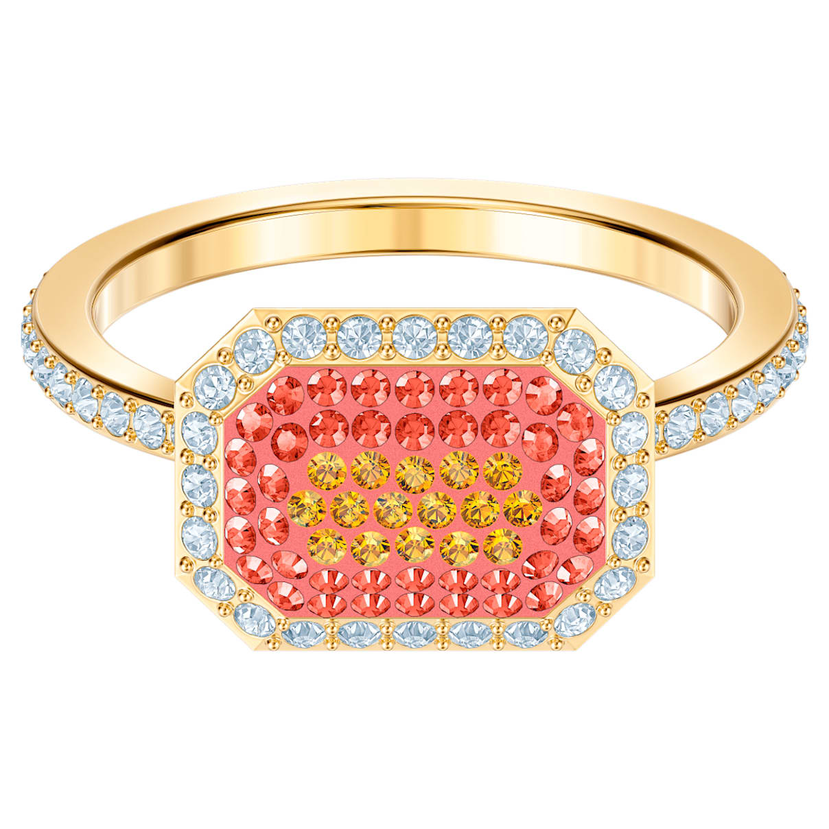 No Regrets Ring, Multi-colored, Gold-tone plated