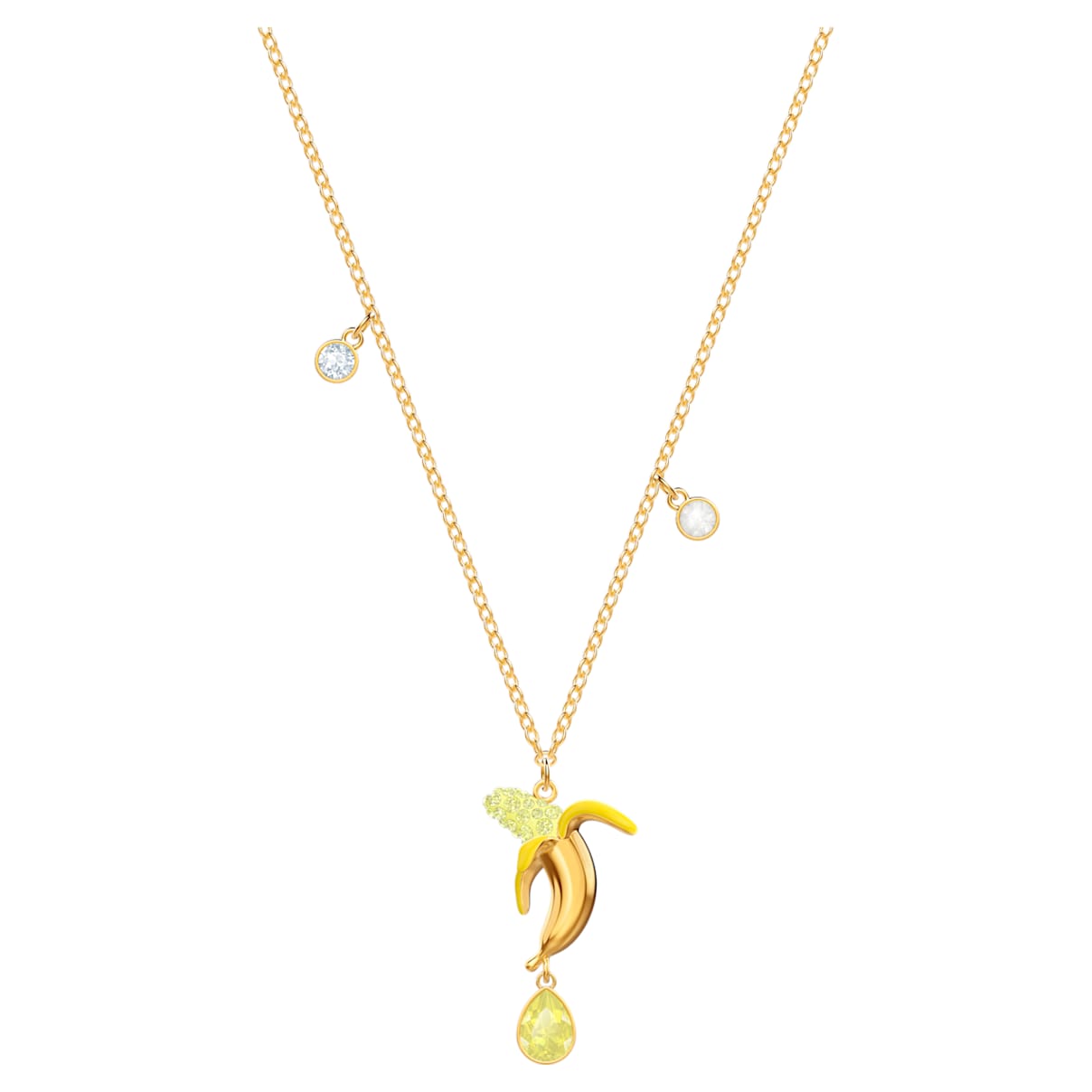 Click to view product details and reviews for No Regrets Banana Pendant Multi Coloured Gold Tone Plated.