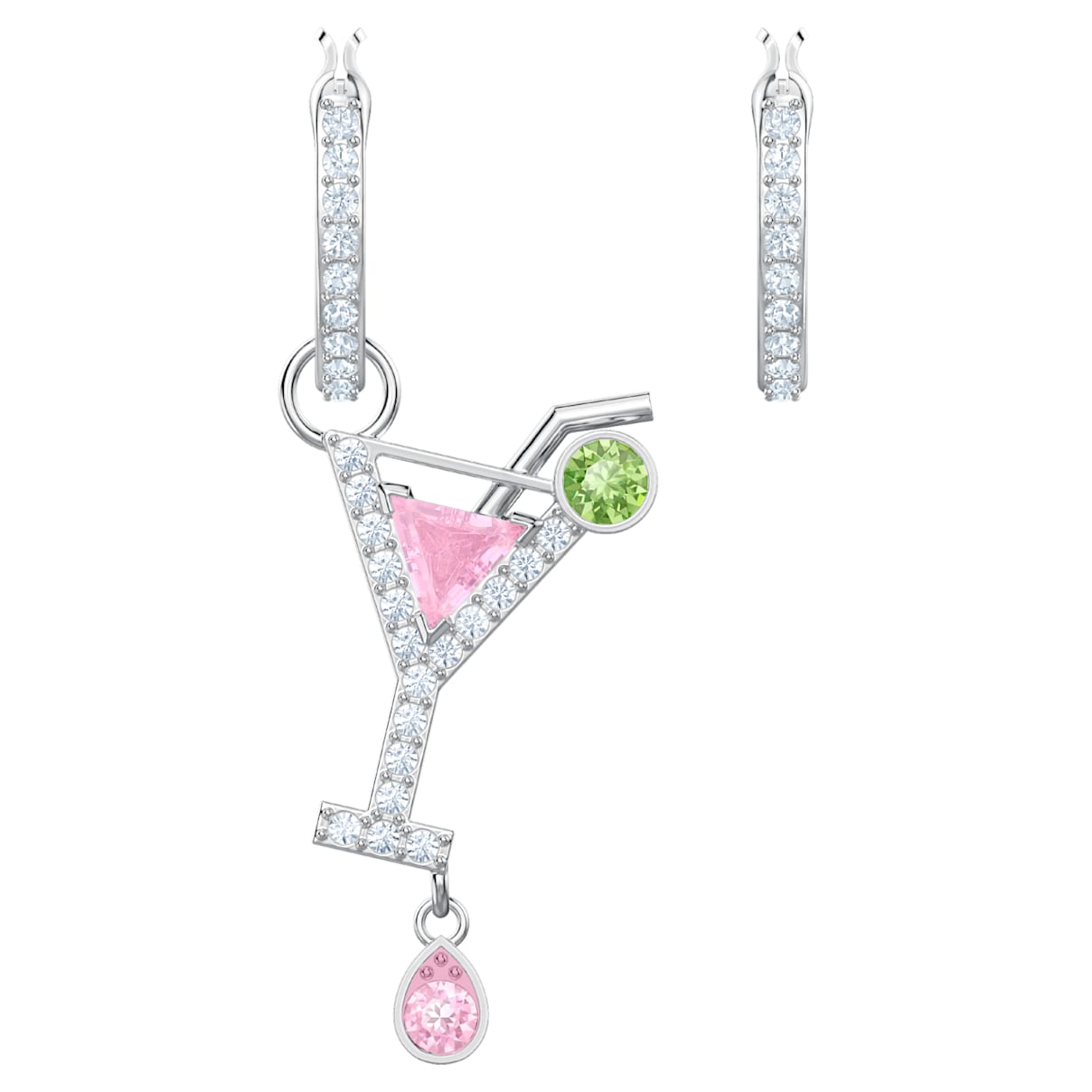 Click to view product details and reviews for No Regrets Cocktail Pierced Earrings Multi Coloured Rhodium Plating.