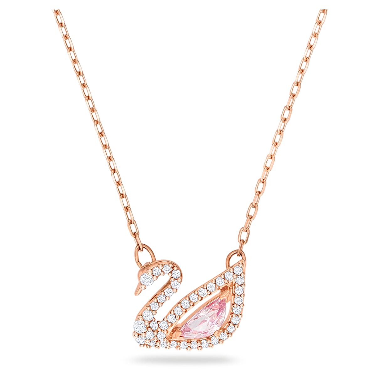 Swan Halskette, Schwan, Rosa, 18K Roségoldbeschichtet Women OS