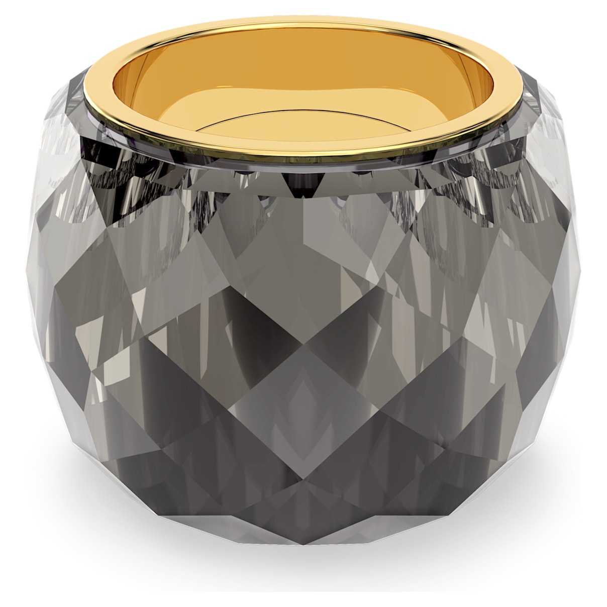 

Swarovski Nirvana ring, Grey, Gold-tone finish