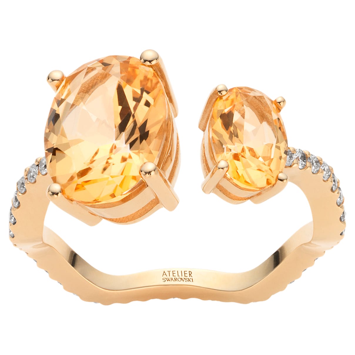 Arc-en-ciel Ring, Honey Topaz, 18K Yellow Gold, Size 52