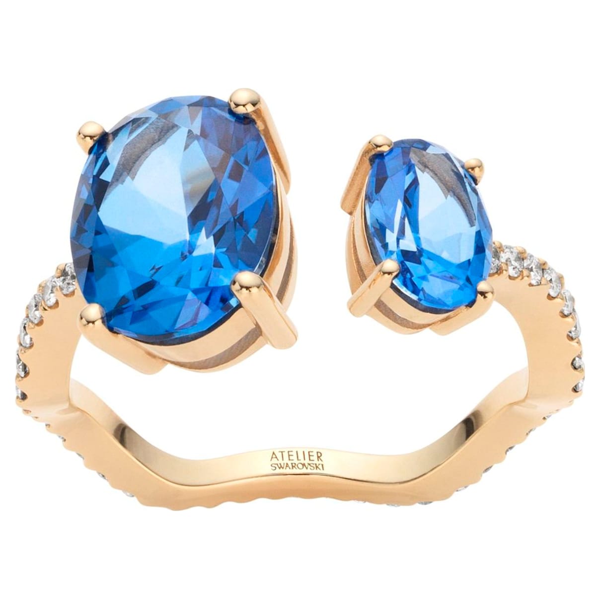 Click to view product details and reviews for Arc En Ciel Ring Caribbean Blue 18k Yellow Gold Size 52.