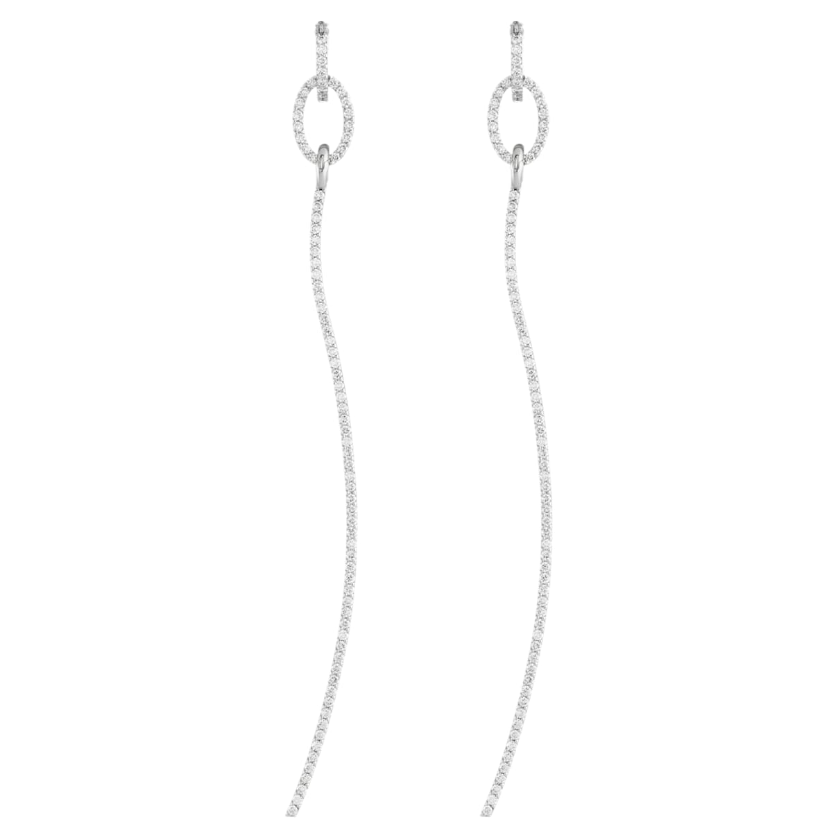 Click to view product details and reviews for Arc En Ciel Drop Earrings Swarovski Created Diamonds 18k White Gold.