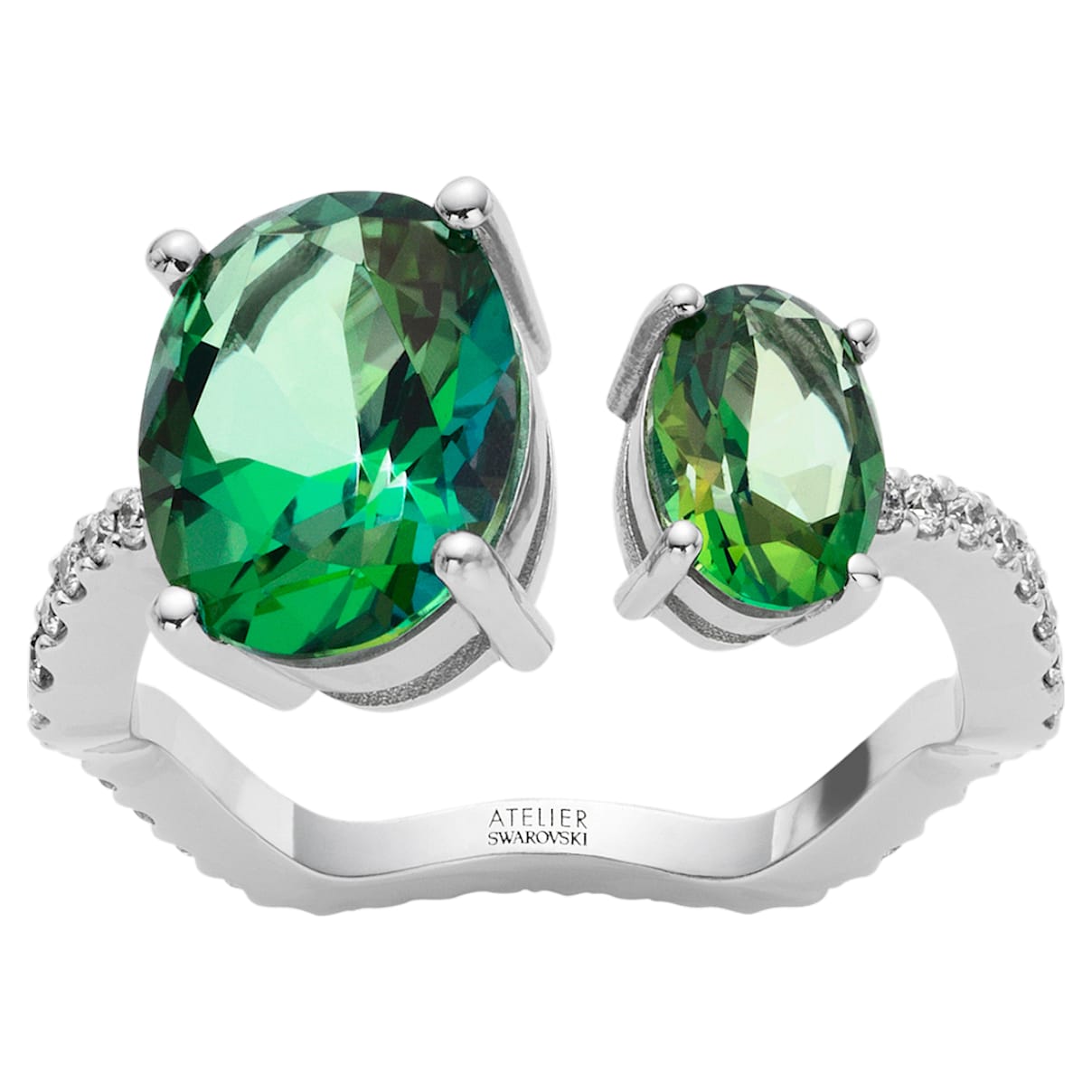 Click to view product details and reviews for Arc En Ciel Ring Rainforest Green Topaz 18k White Gold Size 52.