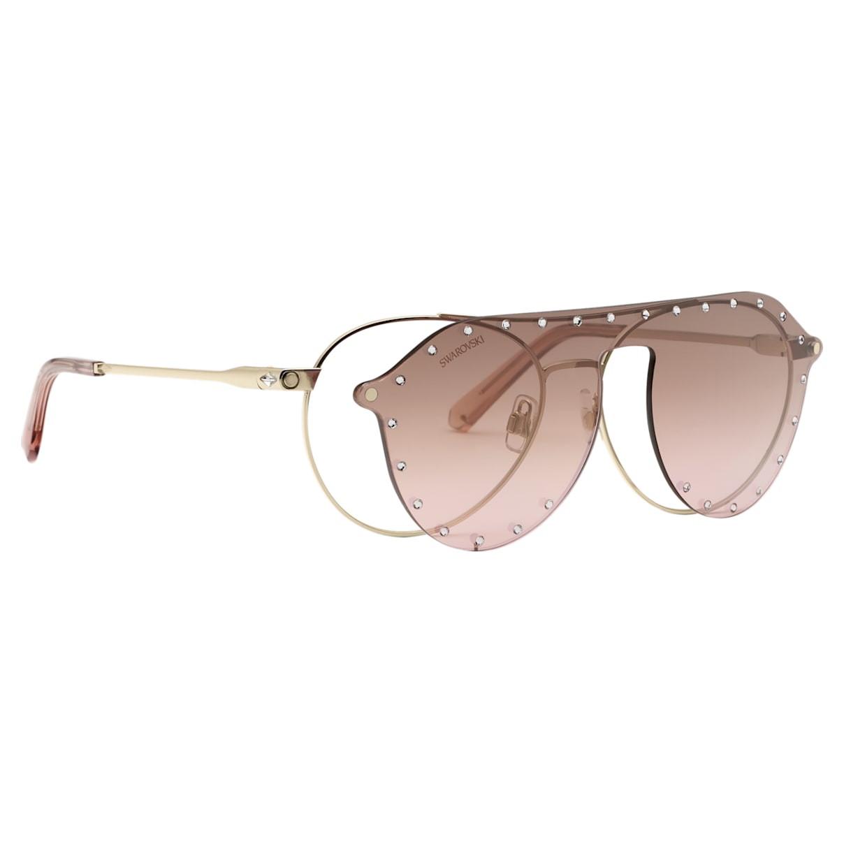 Click to view product details and reviews for Swarovski Sunglasses With Click On Mask Sk0276 H 54032 Pink.