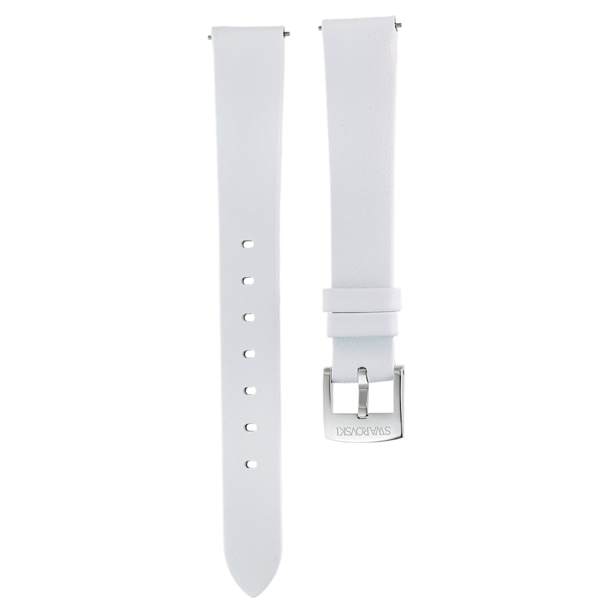 Click to view product details and reviews for 14mm Watch Strap Leather White Stainless Steel.