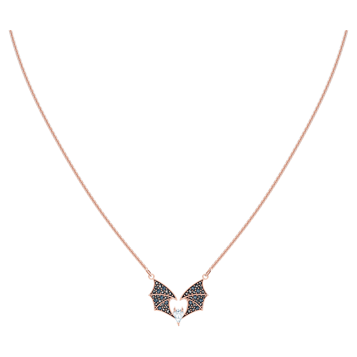 

Swarovski Prosperity necklace, Lucky bat, Multicoloured, Rose gold-tone plated