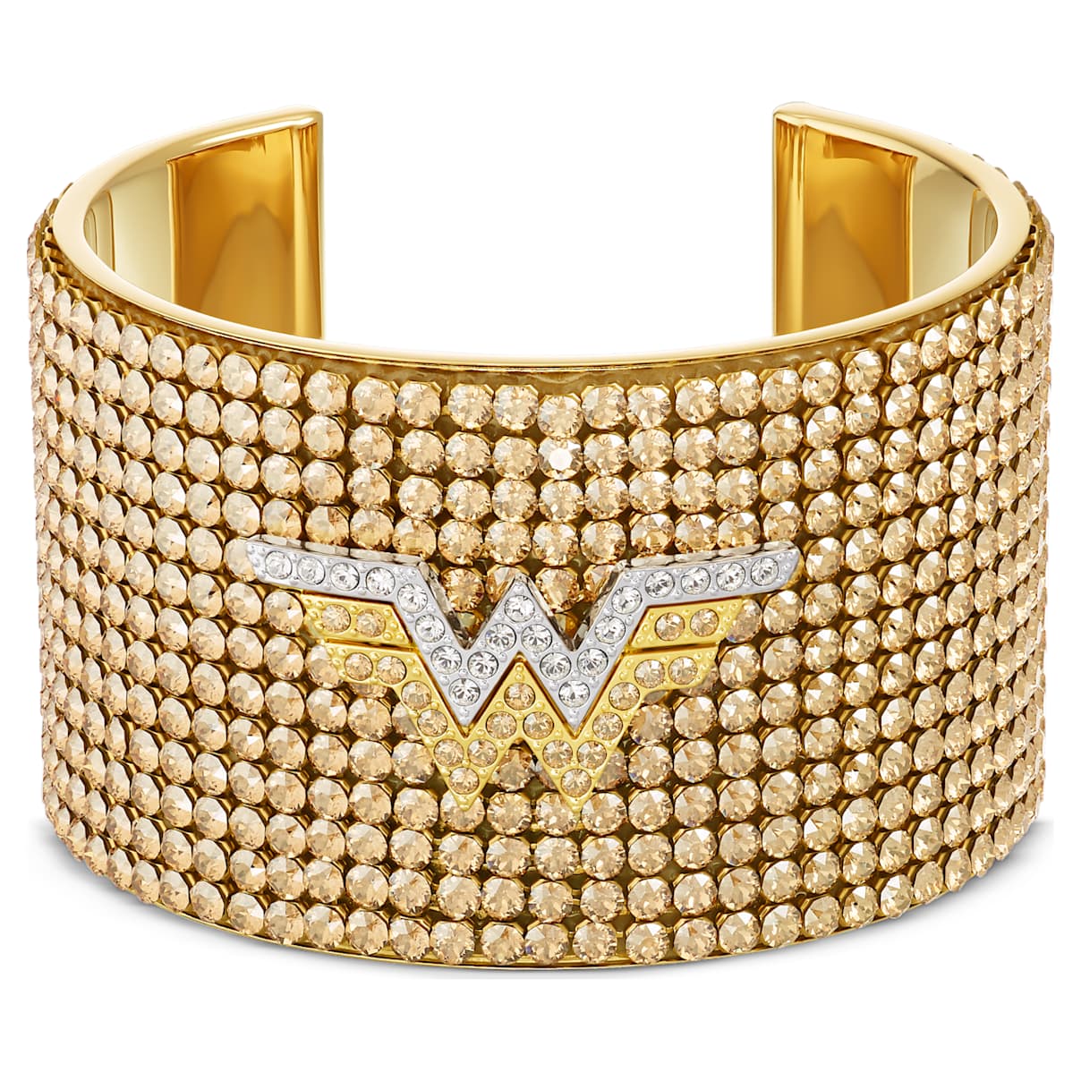 Click to view product details and reviews for Fit Wonder Woman Cuff Gold Tone Mixed Metal Finish.