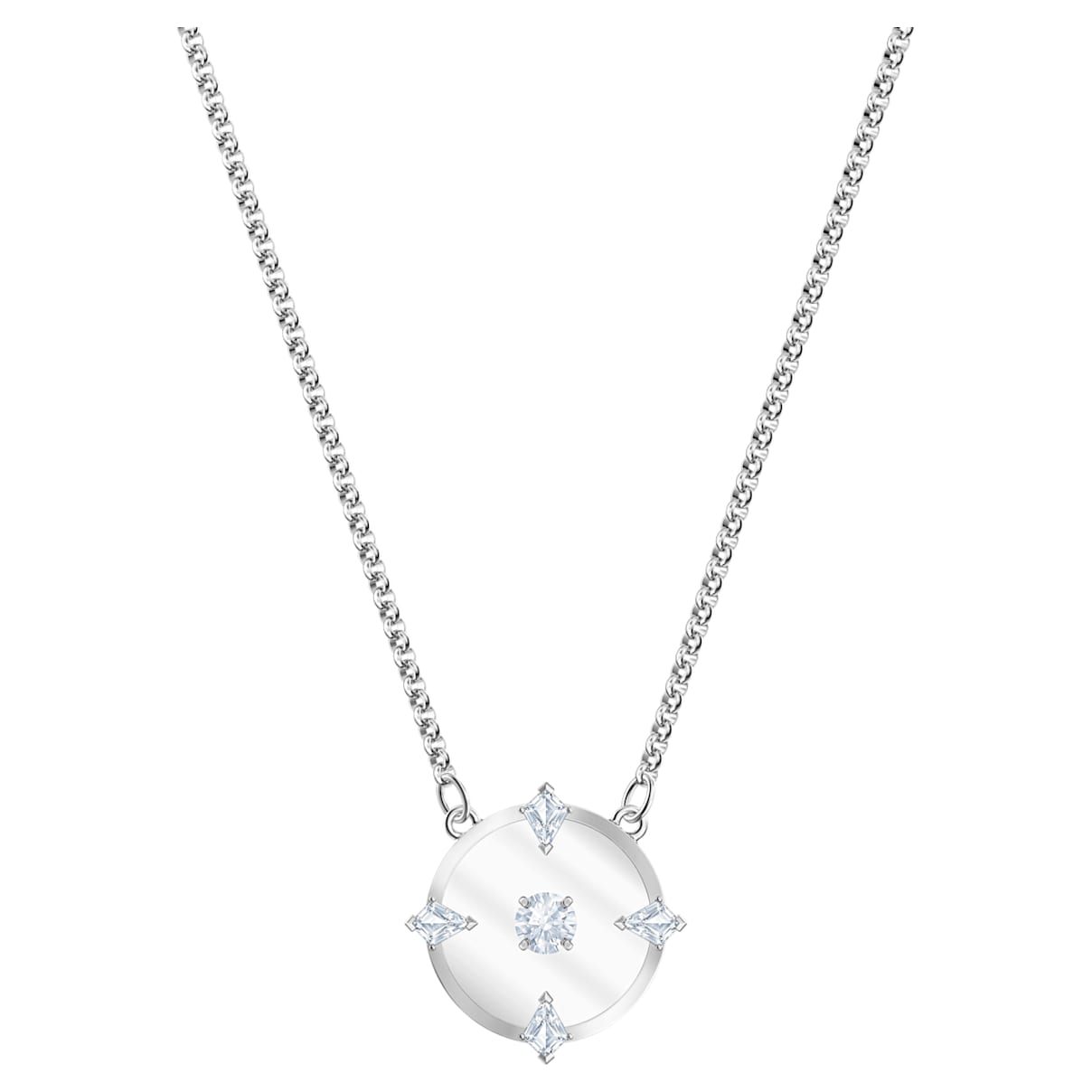 Click to view product details and reviews for North Necklace White Rhodium Plated.