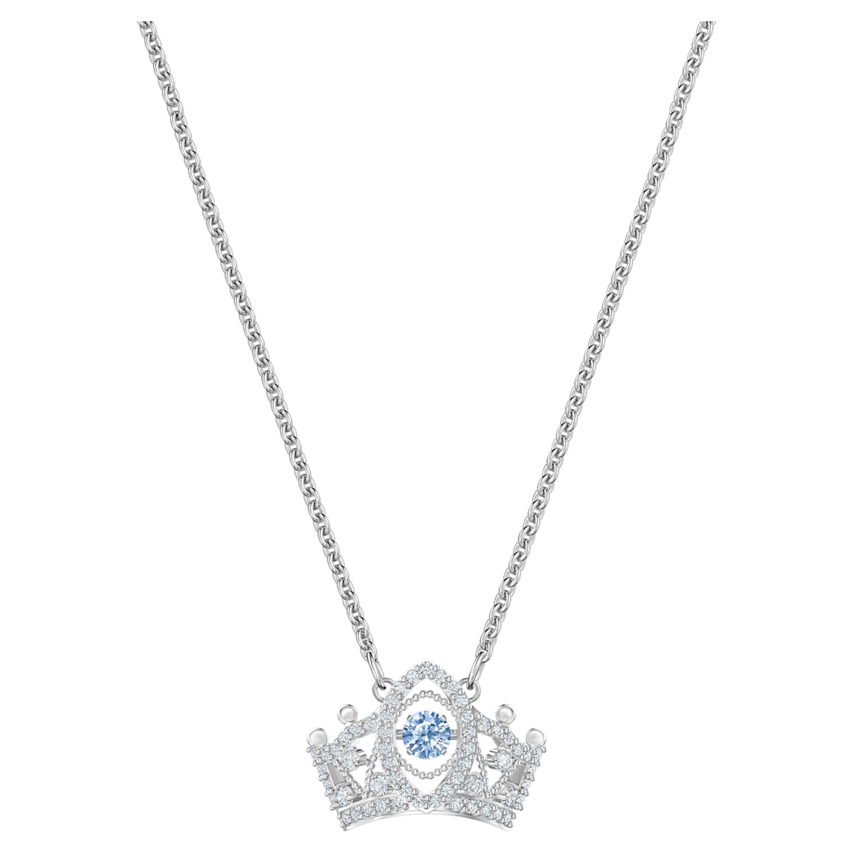 Swarovski Bee A Queen pendant, Blue, Rhodium plated