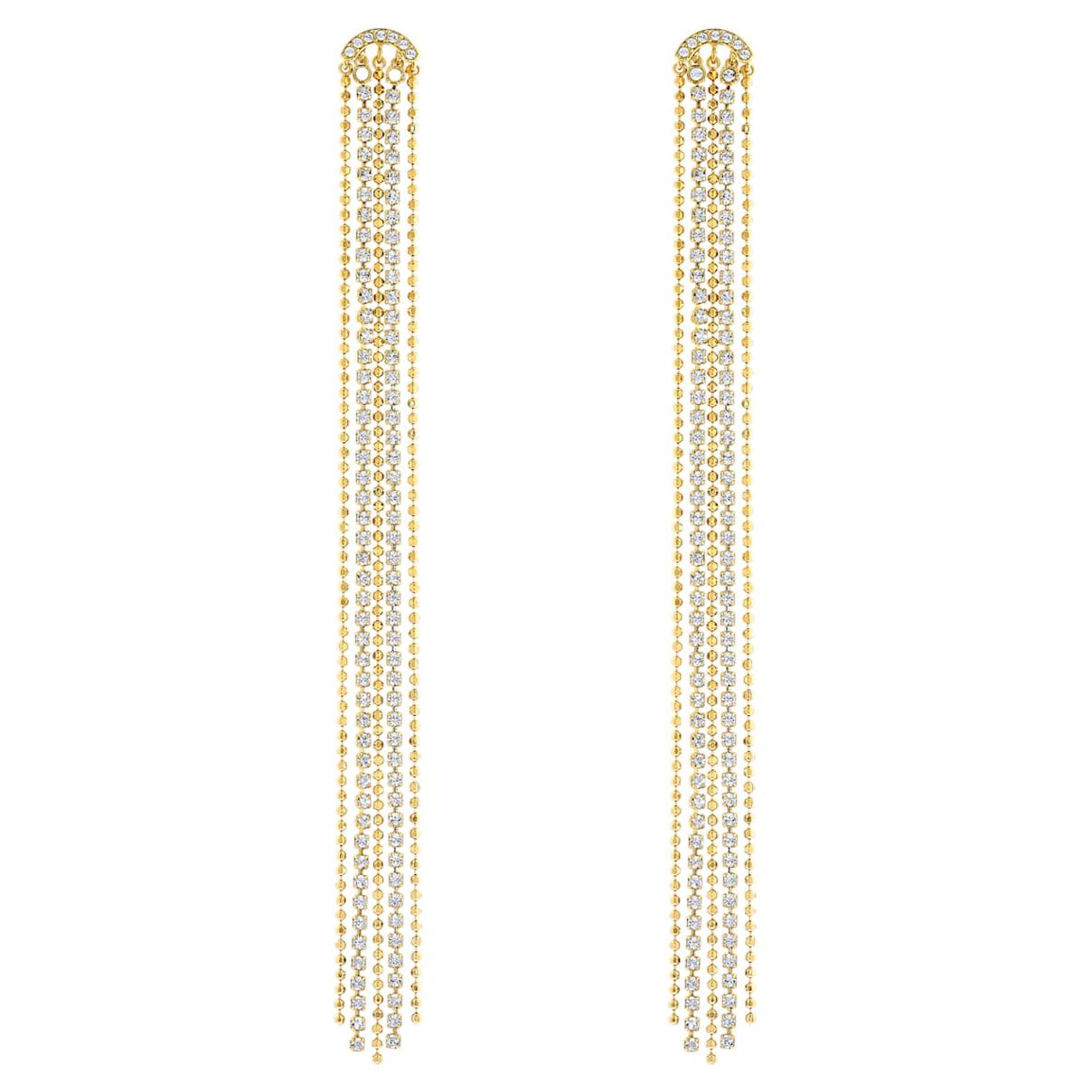 

Swarovski Pendants d'oreilles Fit, Blanches, Placage de ton or