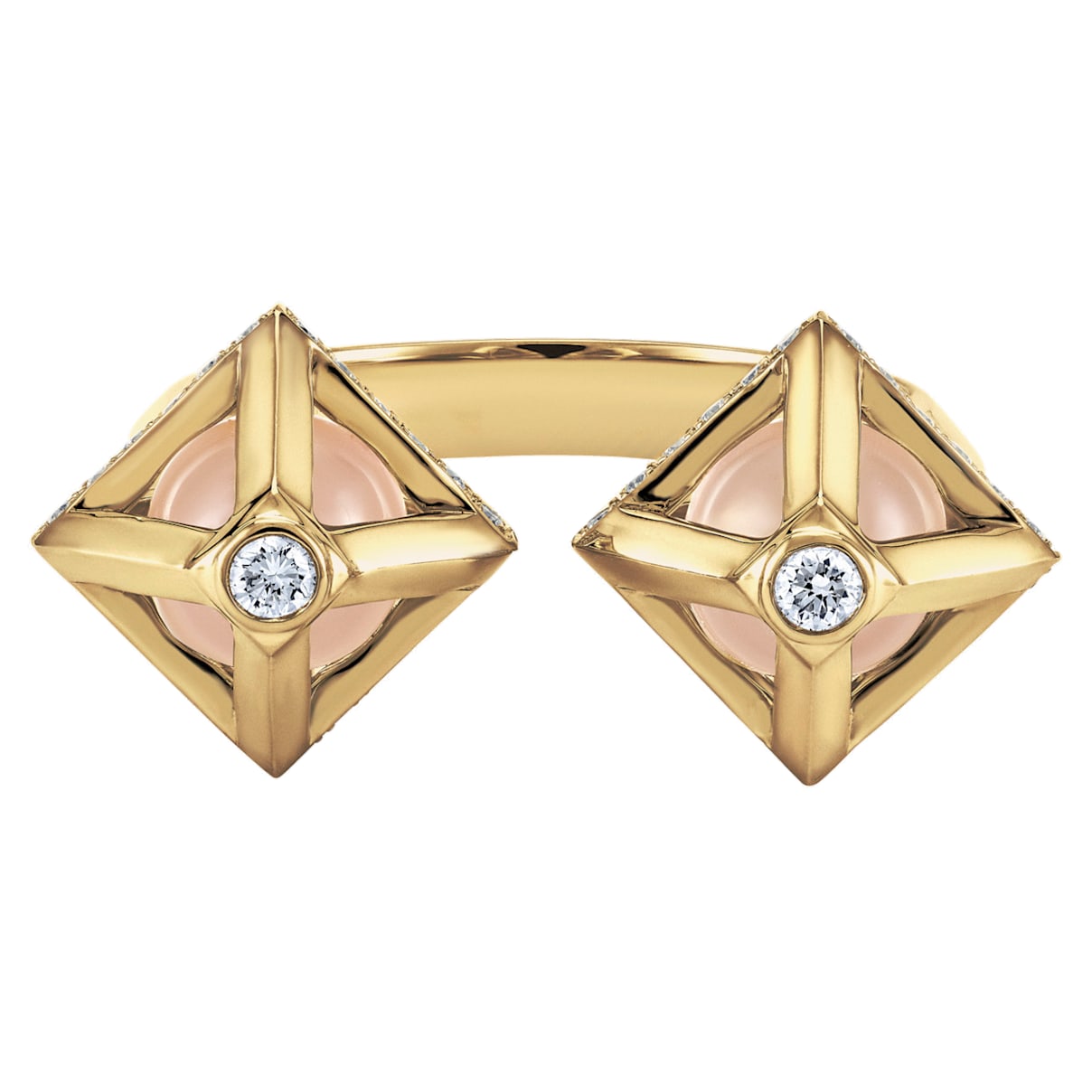 Click to view product details and reviews for Double Diamond Open Ring Created Diamonds 14k Yellow Gold Size 52.