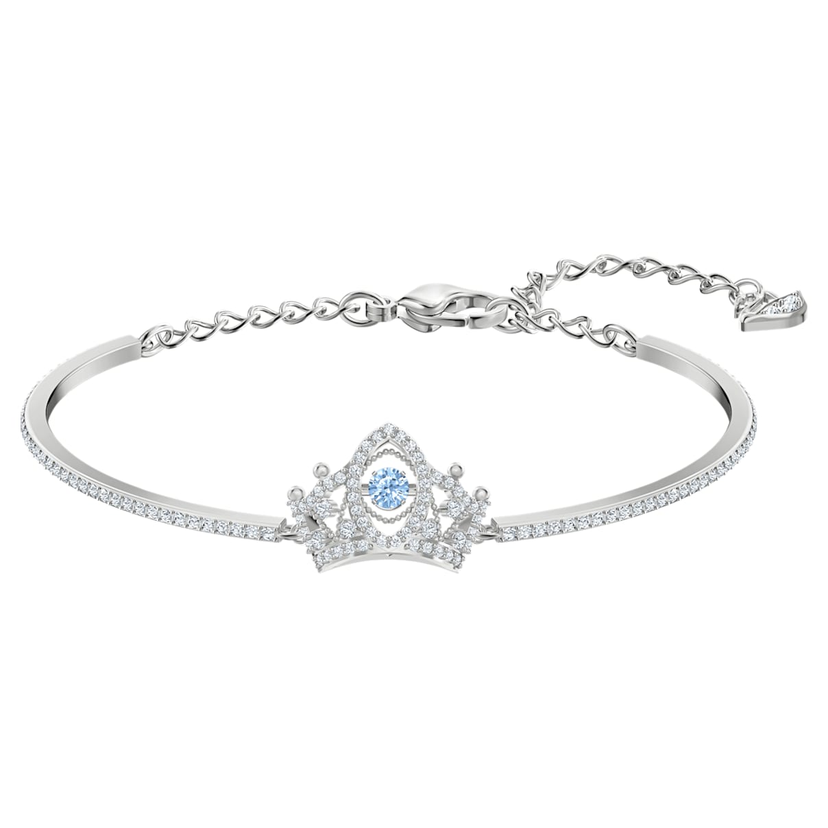 

Swarovski Bee A Queen bangle, Blue, Rhodium plated