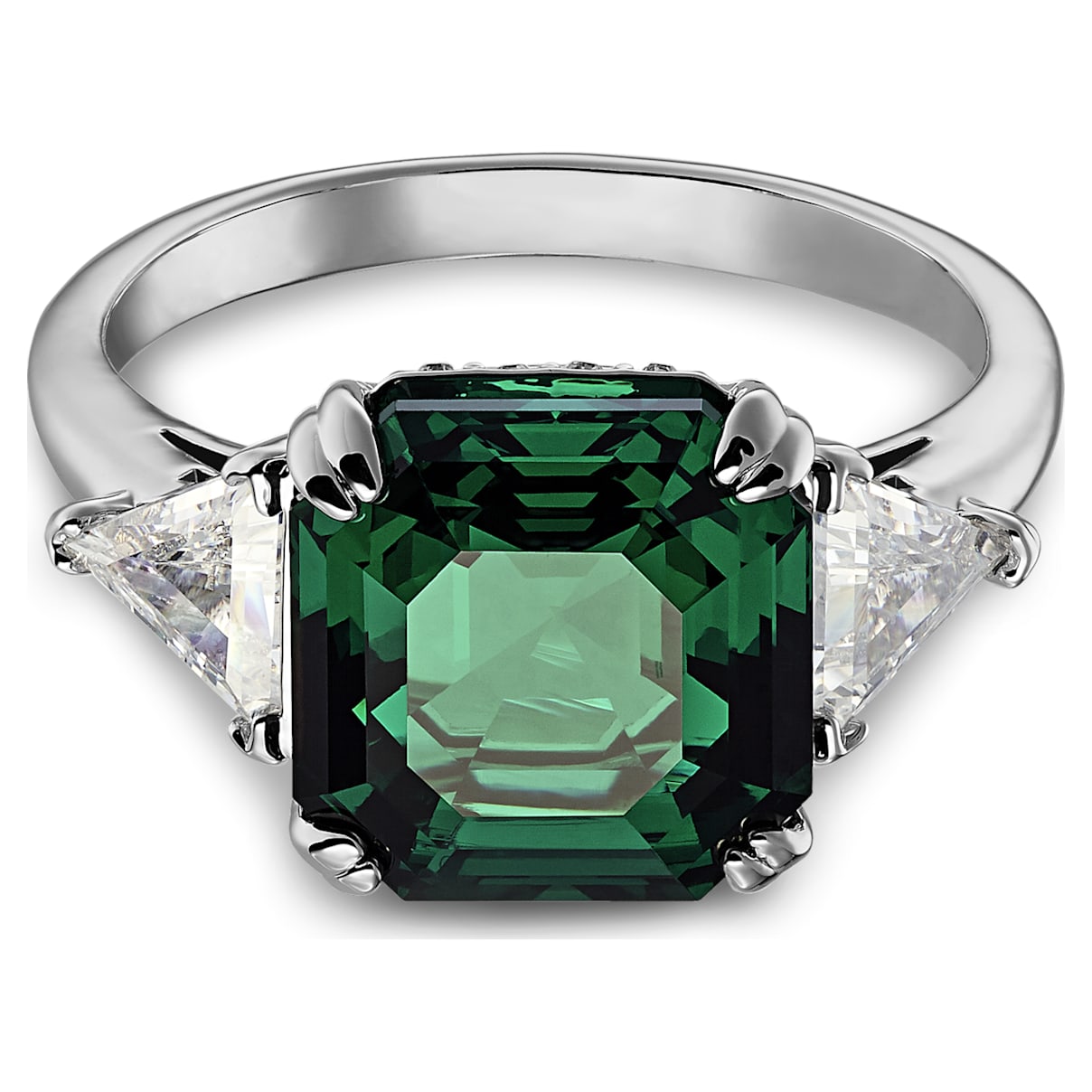 

Swarovski Attract Ring, Oktagon-Schliff, Grün, Rhodiniert