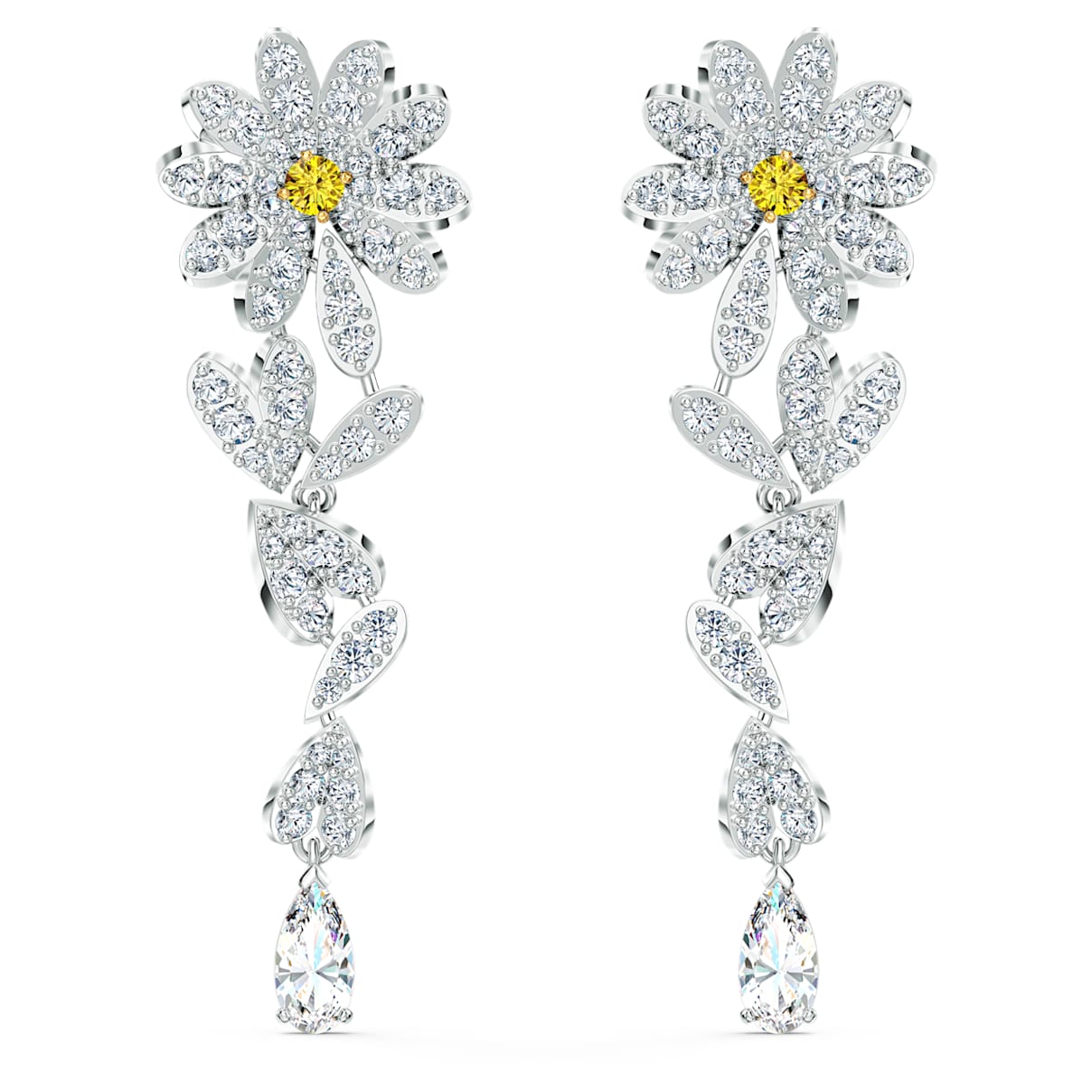 

Swarovski Eternal Flower drop earrings, Flower, Yellow, Mixed metal finish
