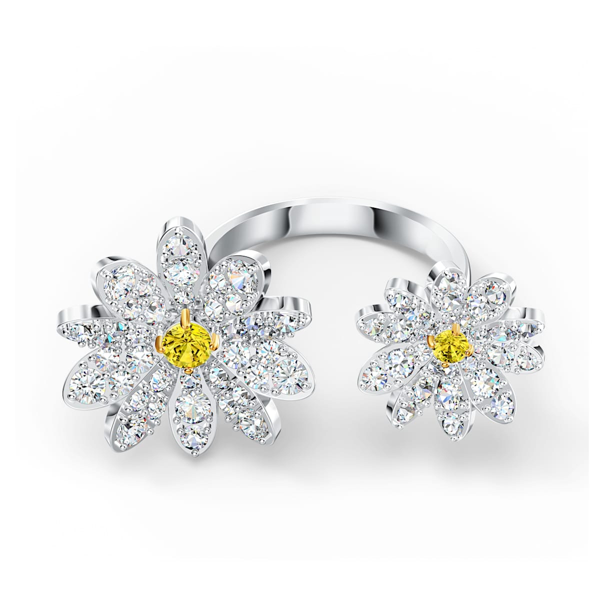 

Swarovski Eternal Flower open ring, Flower, Yellow, Mixed metal finish