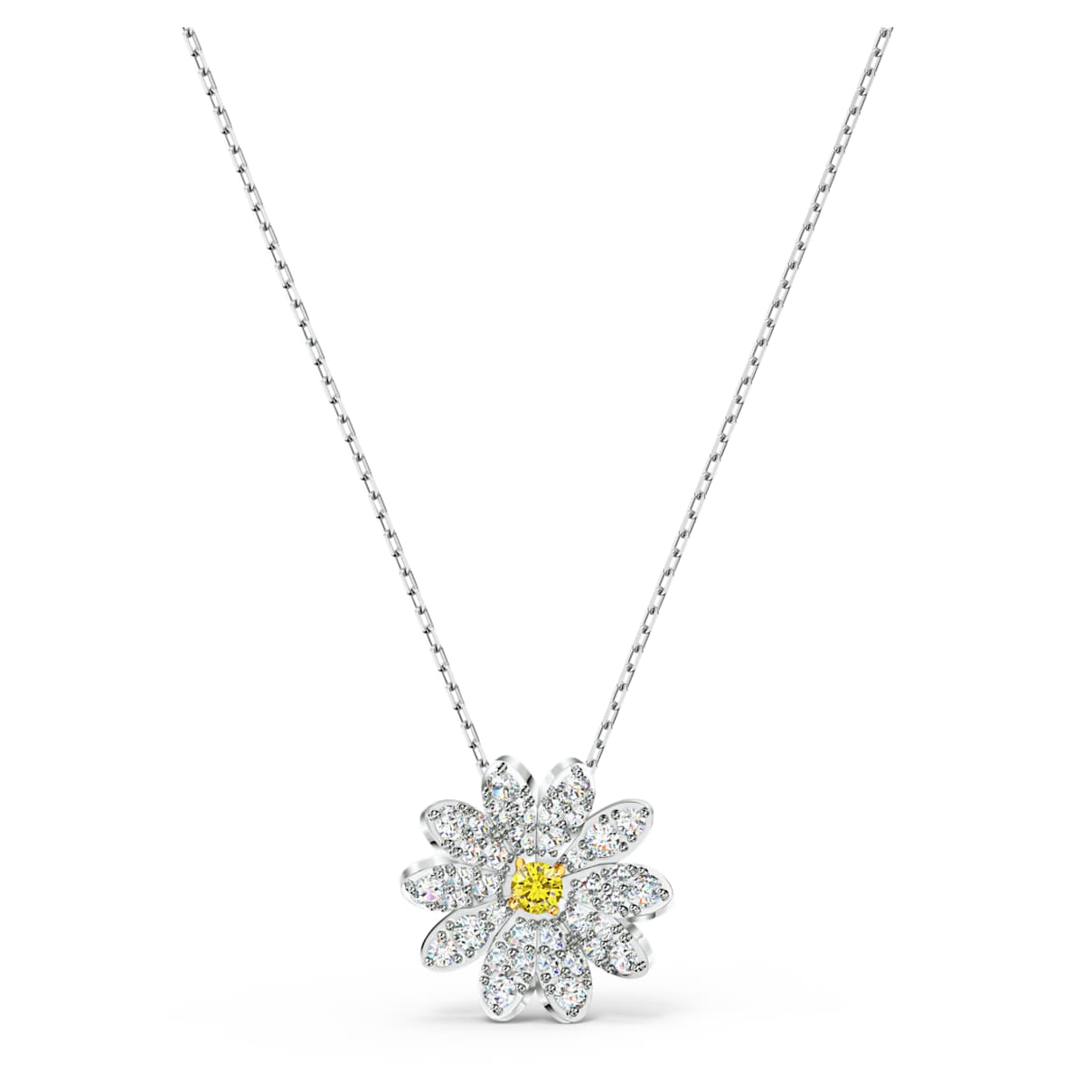 

Swarovski Eternal Flower ペンダント, フラワー, イエロー, ミックスメタル仕上げ