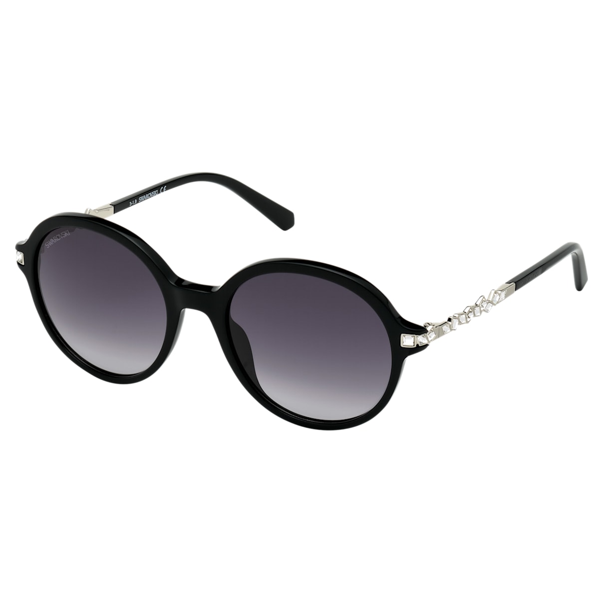 

Swarovski sunglasses, Round shape, SK264-01B, Black