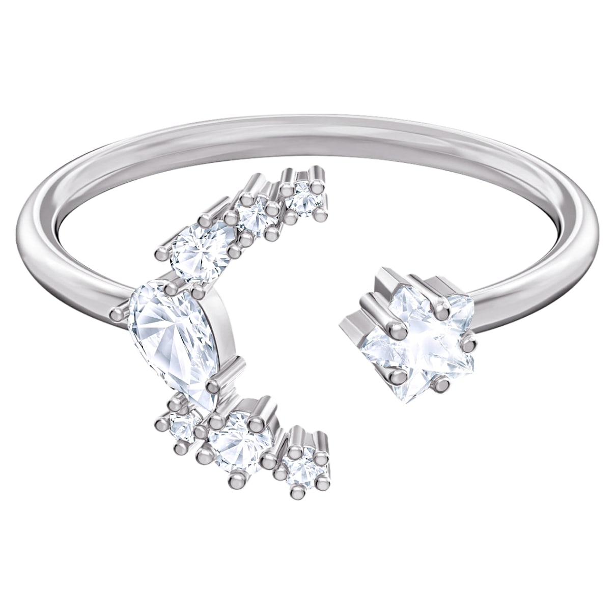Click to view product details and reviews for Moonsun Open Ring White Rhodium Plated.