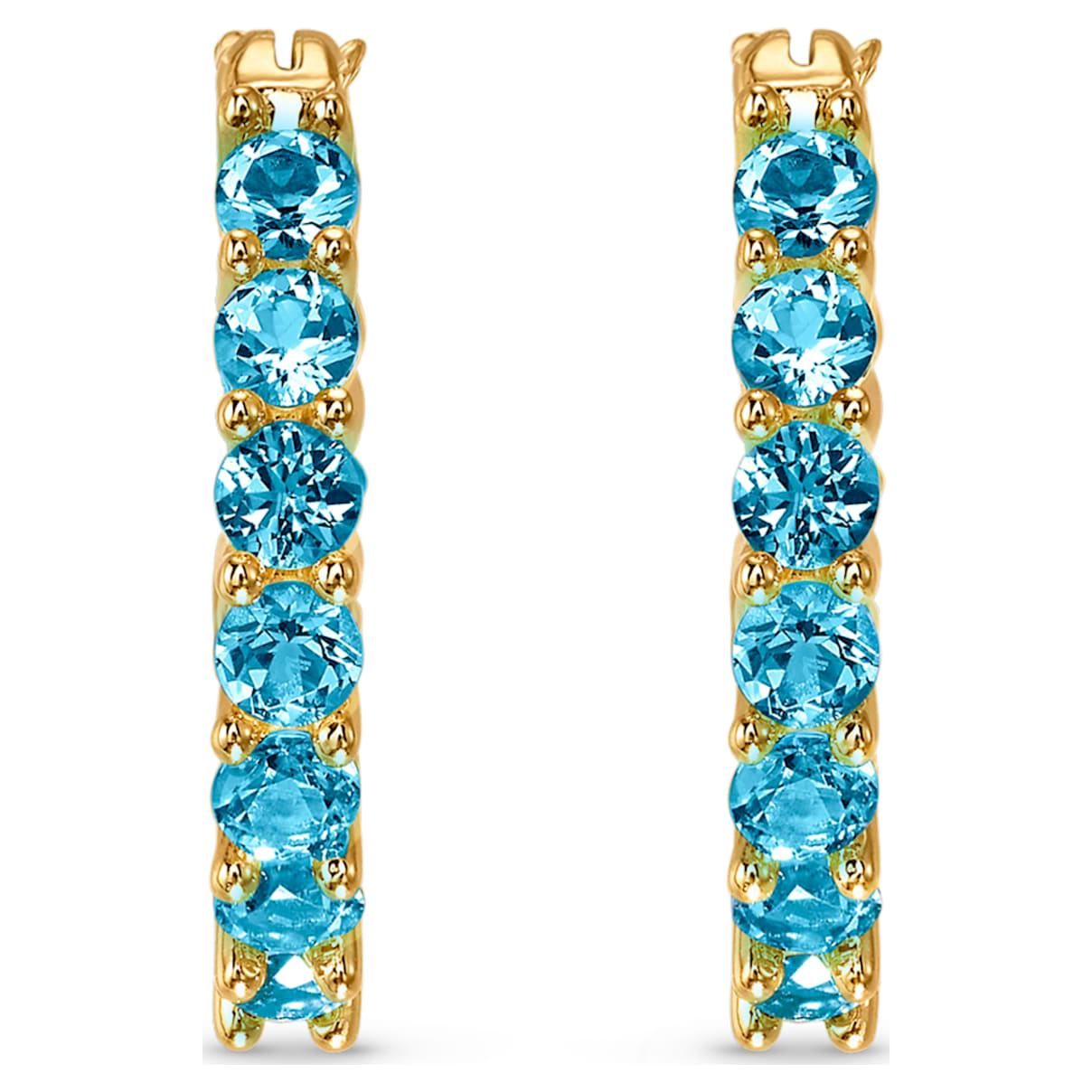 Click to view product details and reviews for Vittore Hoop Pierced Earrings Aqua Gold Tone Plated.