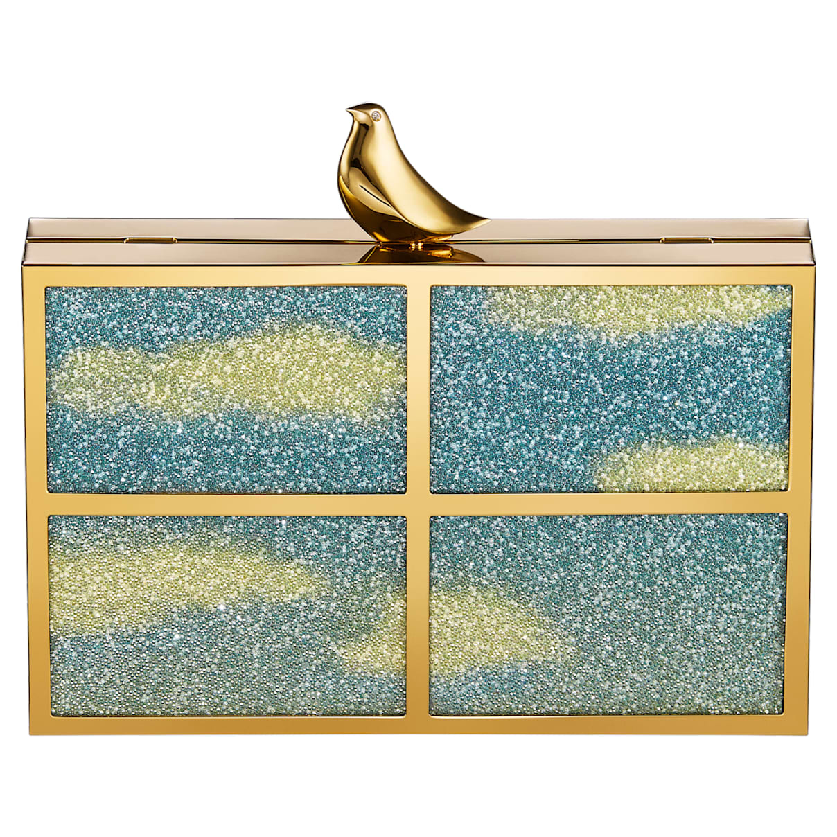 

Swarovski Free As A Bird Clutch, Vogel, Goldfarben, Goldlegierungsschicht