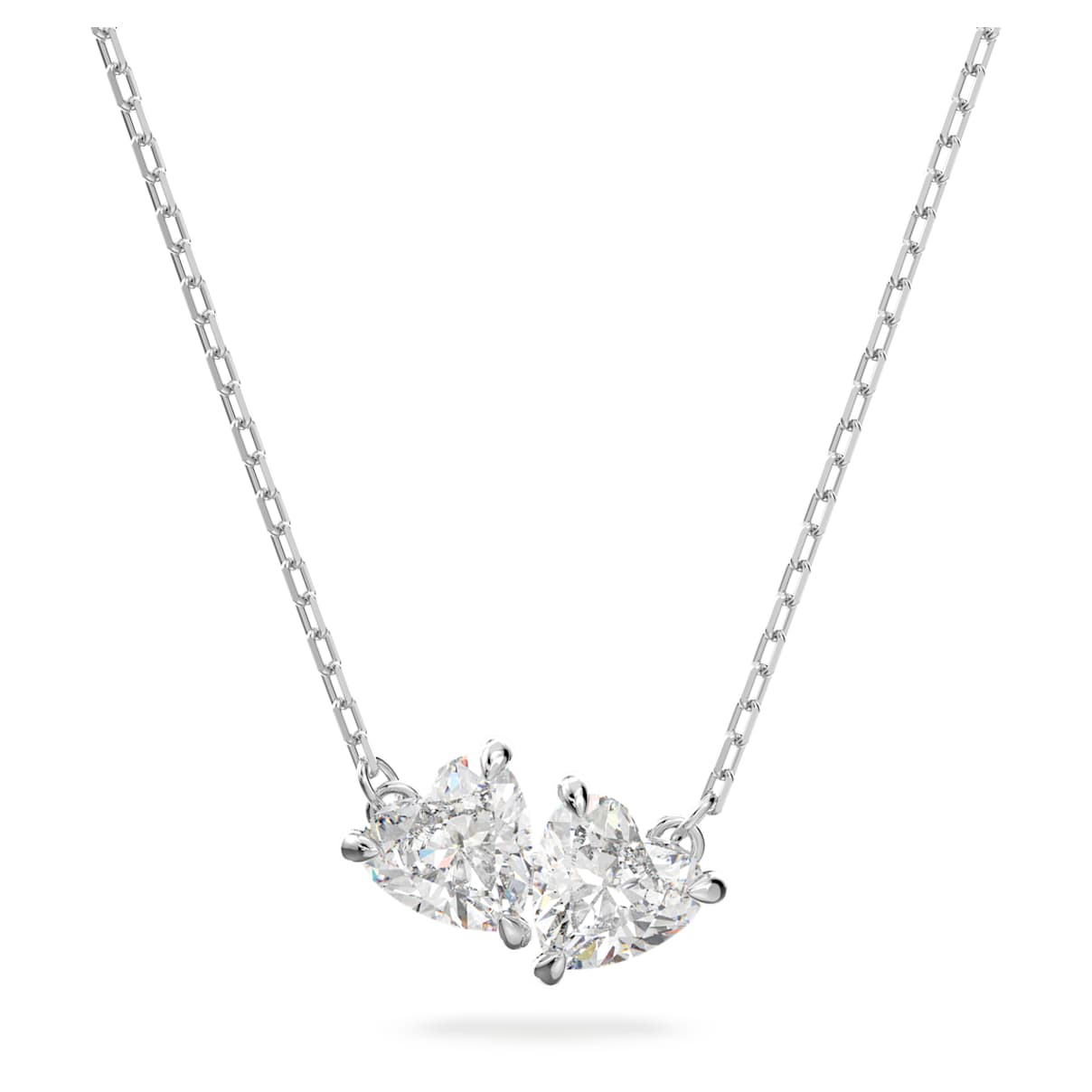 

Mesmera Attract necklace, Heart, White, Rhodium plated